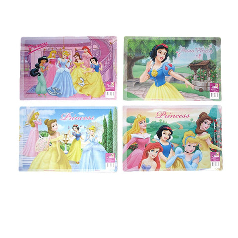 Disney Set Of 4 Cartoon Waterproof Placemats Princess