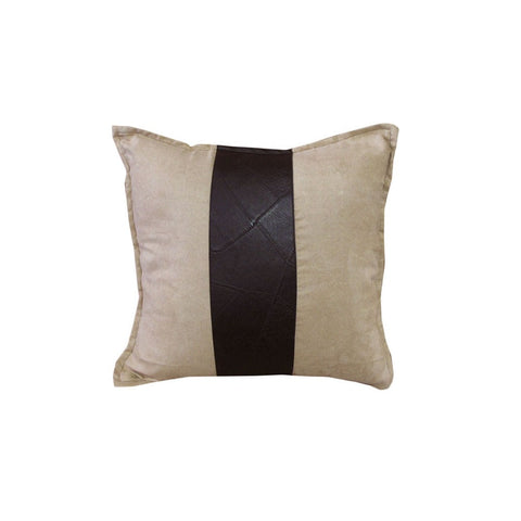 Phase 2 Studio Faux Suede/Faux Leather Square Cushion Cover 40 X Cm