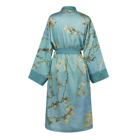 Bedding House Van Gogh Almond Blossom Blue Kimono Bath Robe Small/Medium