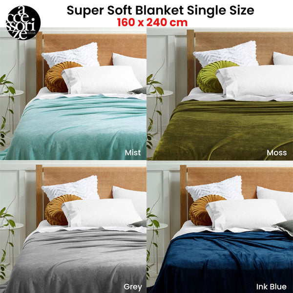 Accessorize Super Soft Blanket Single Size 160 X 240 Cm