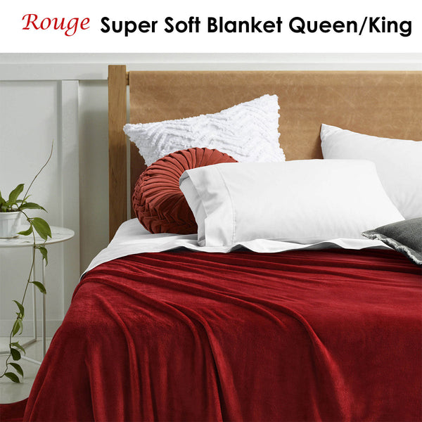 Accessorize Rouge Super Soft Blanket Queen/King