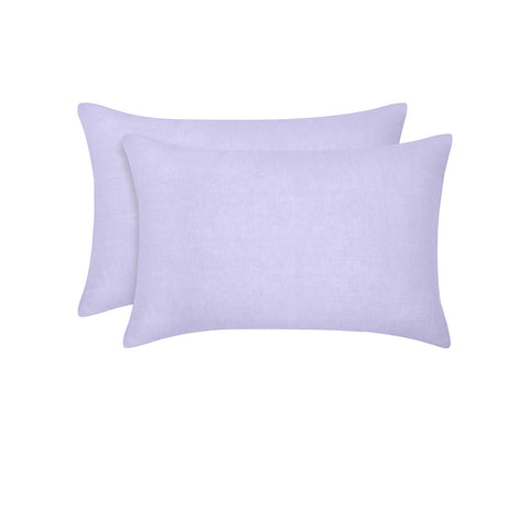 Vintage Design Homewares Pair Of Lilac French Linen Standard Pillowcases 48 X 73Cm