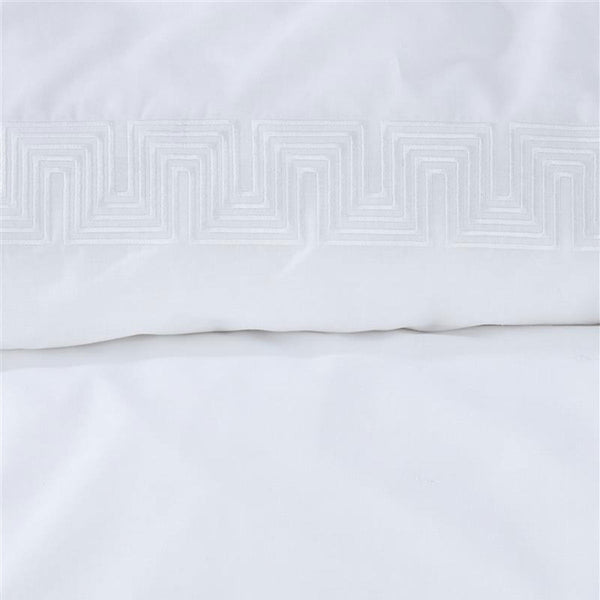 Riviera Maison Elowen White Cotton Quilt Cover Set