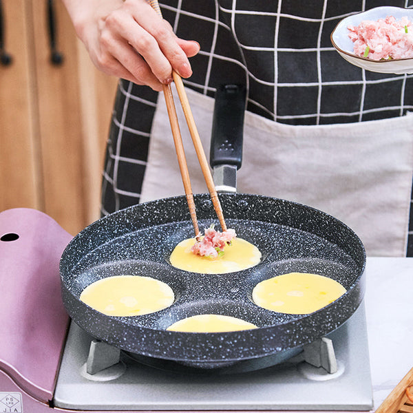 Justcook 24Cm Mold Non-Stick Egg Cooker Frying Pan Black