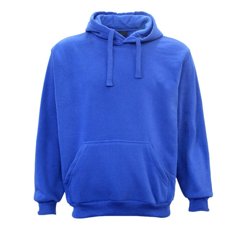 Adult Unisex Men's Basic Plain Hoodie Pullover Sweater Sweatshirt Jumper Xs-8Xl, Royal Blue, 2Xl