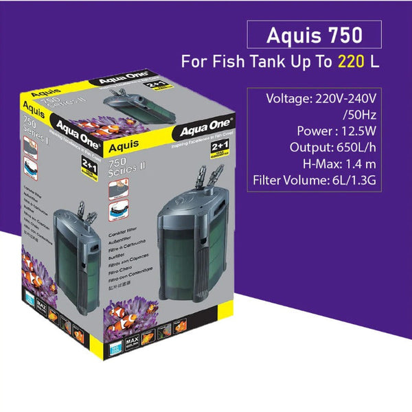Aqua One Aquis 750 Series Ii Canister Filter 650L/H