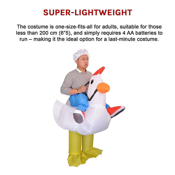 Chicken Fancy Dress Inflatable Suit - Operated Costume