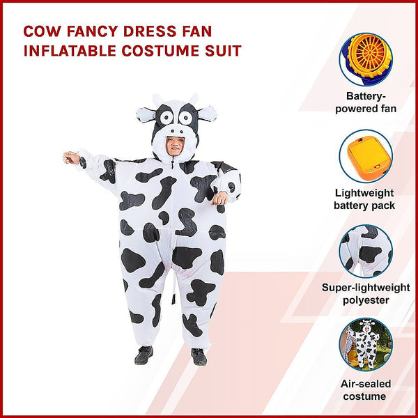 Cow Fancy Dress Inflatable Costume Suit