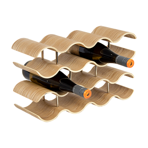 Wooden Wave Wine Rack/Creative Home Grape Holder Shelf Cabinet/Bottle
