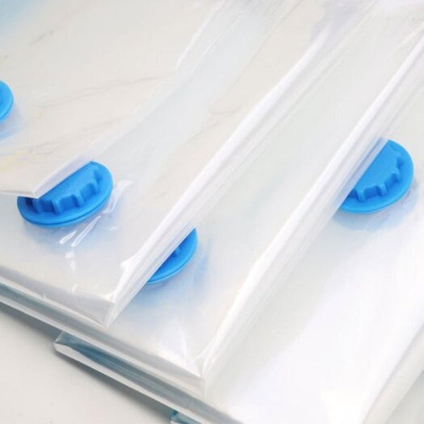 Vacuum Bag Storage Edge Transparent Folding Clothes Compressed Seal Saving Space Bags Single Pump