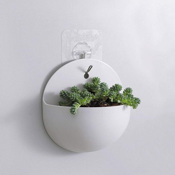 Vases Decorative Pots Plastic Half Round Mini Wall Plant Hanging