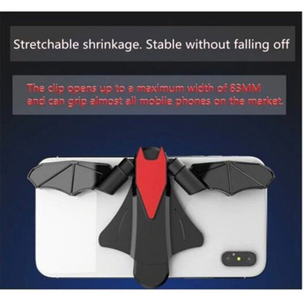 Folding Bat Warrior Versatile Mobile Phone Bracket Car Game Controller Black Red