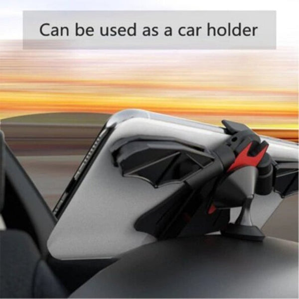 Folding Bat Warrior Versatile Mobile Phone Bracket Car Game Controller Black Red