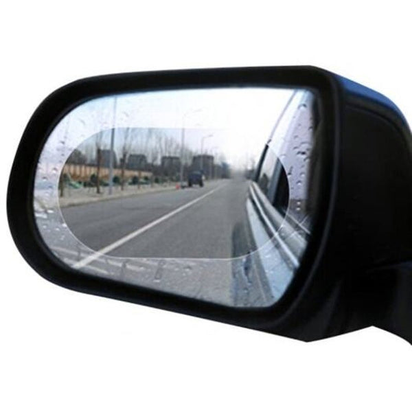 Vehicle Waterproof Anti Fog Rainproof Rearview Mirror Protective Film 2Pcs Transparent Oval
