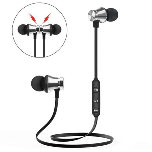 W12 Xt 11 Magnetic Bluetooth Headphone Stereo Sports Waterproof Earbuds With Microphone Back