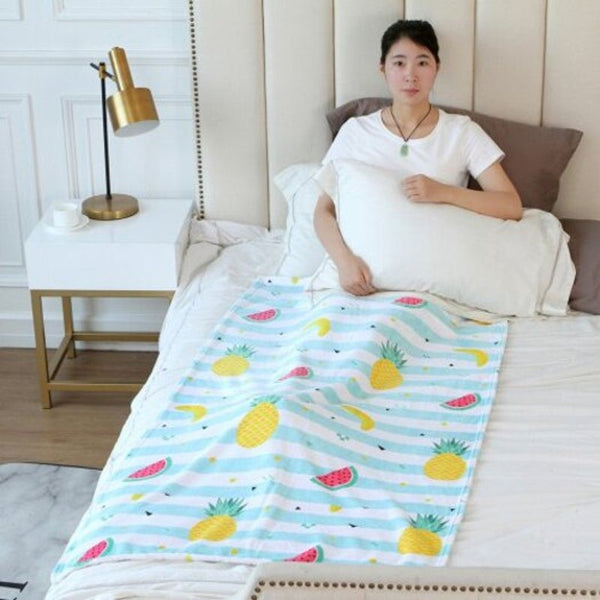 Watermelon Pineapple Banana Pattern Double Sided Flannel Home Nap Warm Blanket Multi W27.6 X L39.4 Inch