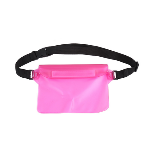 Drifting Swimming Bag Three Layer Sealed Waterproof Waistbag Pink