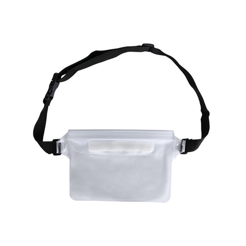 Drifting Swimming Bag Three Layer Sealed Waterproof Waistbag White