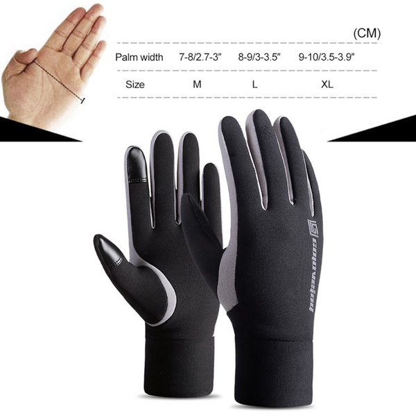 Waterproof Windproof Warm Touch Screen Full Finger Gloves Black Xl