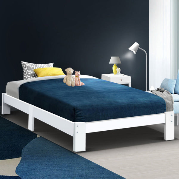 Artiss Bed Frame Single Wooden Base Size Jade Timber Mattress Platform