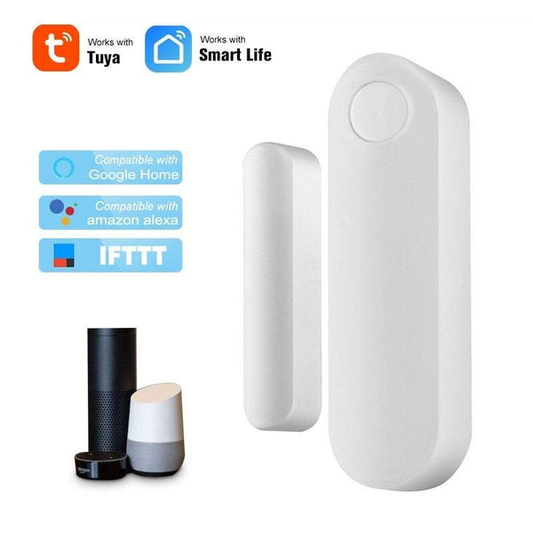 Security Wi Fi Smart Door Sensor App Controls Doors And Windows To Open Alarm Electromagnetic Switch Wireless Detector Is Compatible With Alexa Google Home Ifttt
