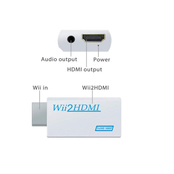 Gaming Consoles Wii To Hdmi Converter Output Video Audio Adapter Supports 720 / 1080P All Display Modes For Nintendo