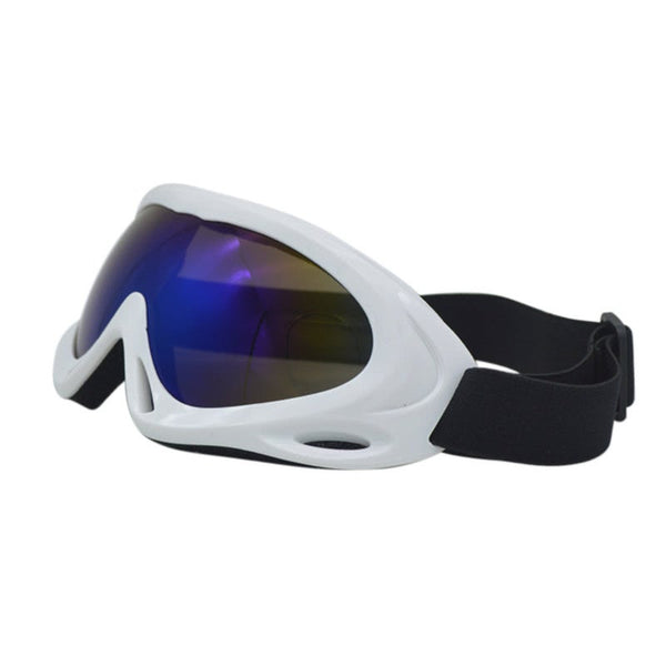 Windproof Mirror X400 Ski Glasses Monolayer Sand Proof Snow Outdoor Cycling Motorcycle Goggles White