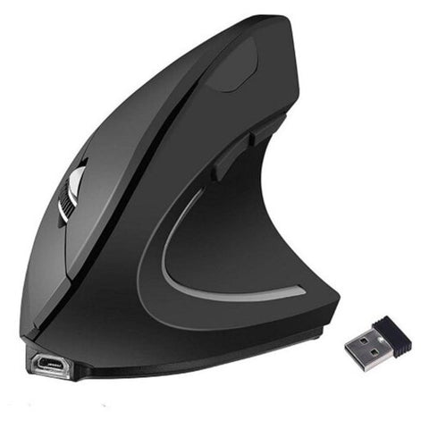 Wireless Mouse Ergonomic Optical Vertical Pc Mice For Desktop Laptop Black