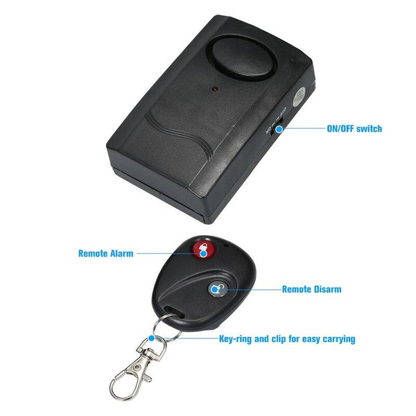 Wireless Remote Control Vibration Alarm Anti Theft Detector