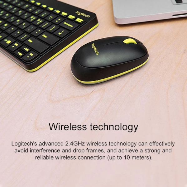 Wireless Keyboard And Mouse Suit Mini Slim Notebook Black
