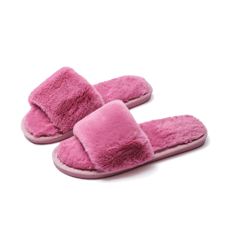 Women Bedroom Slippers Comfort Four Season Classy Indoor Spa Slide Shoes Bean Paste Red