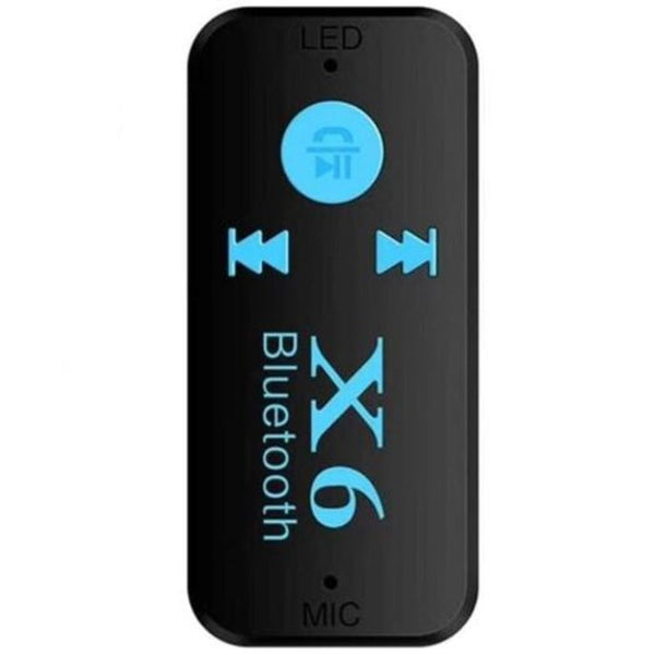X6 Car Bluetooth Audio Receiver Aux Adapter Black