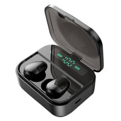 X7 Mini In Ear Bluetooth 5.0 Earphone Led True Wireless Ipx7 Waterproof Touch Control Earbuds With Mic And Charging Dock Black