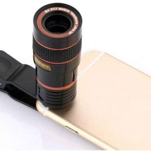 Photography Telescope Lens Clip For Mobile Phone Optical Zoom Camera Black
