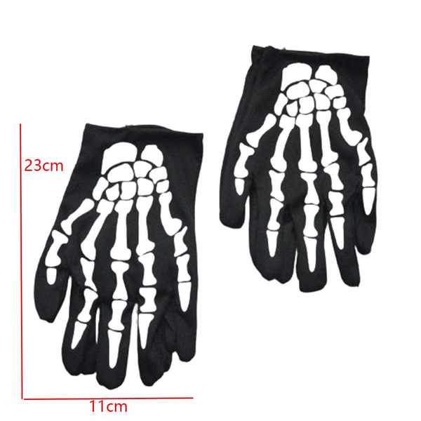 Yeduohalloween Horror Skeleton Ghost Claw Gloves Black