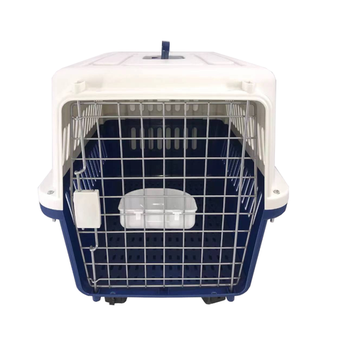Yes4pets Navy Xxl Dog Puppy Cat Crate Pet Carrier Cage W Tray, Bowl & Removable Wheels