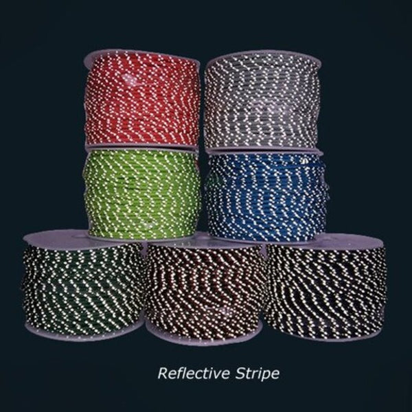 50M 3 Strands Cores 280Lb Reflective Paracord Parachute Cord Tent Guy Fishing Line Neon Green