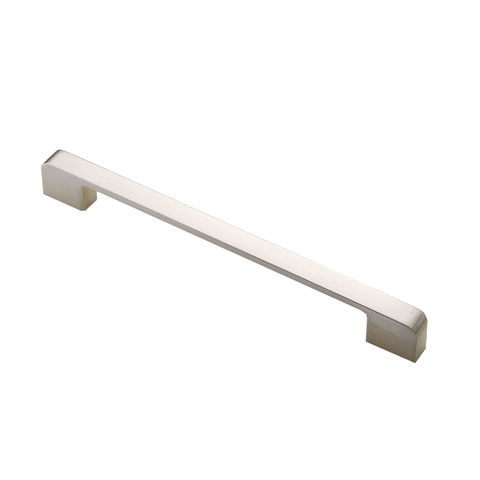 Zinc Kitchen Cabinet Handles Drawer Bar Pull Brushed Silver Color Hole To Size 192Mm
