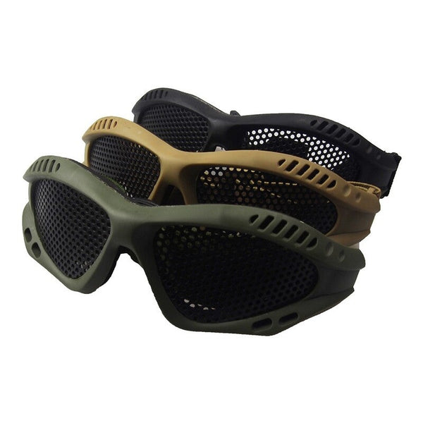 Outdoor Eye Protective Airsoft Safety Tactical Goggles Anti Fog With Metal Mesh