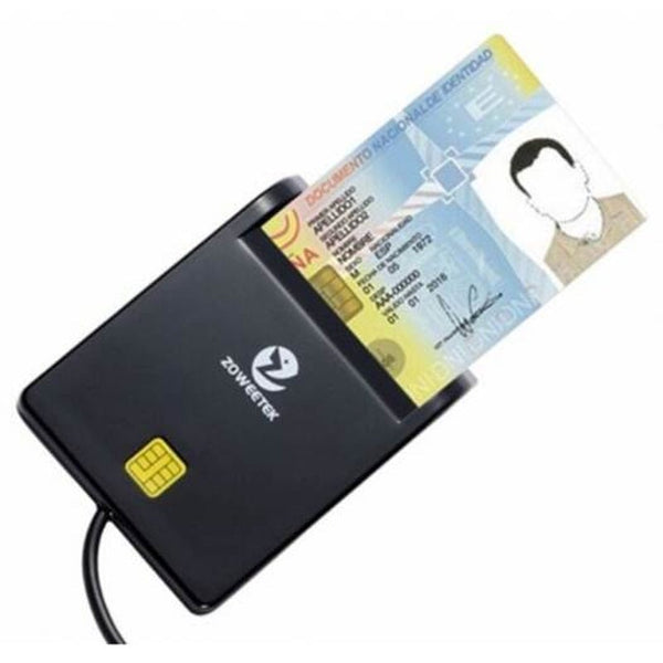 Zoweetek 12026 Easy Comm Emv Usb Smart Card Reader Sim / Atm Ic Id Black