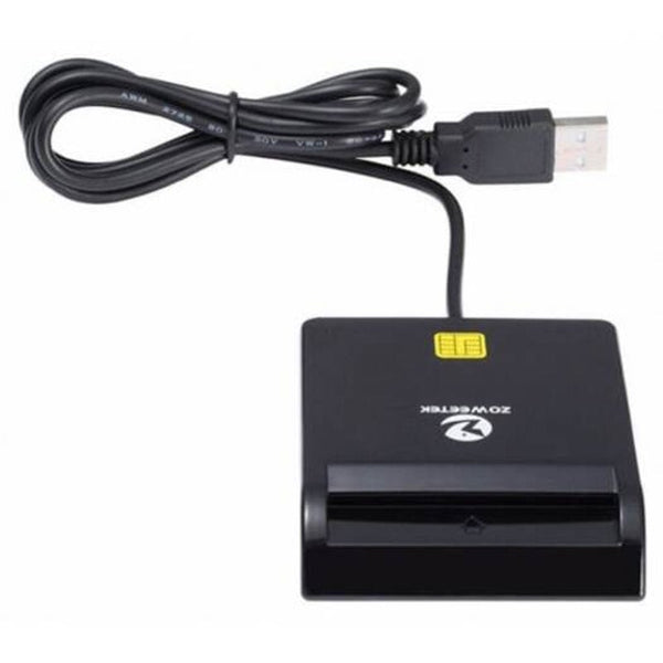 Zoweetek 12026 Easy Comm Emv Usb Smart Card Reader Sim / Atm Ic Id Black