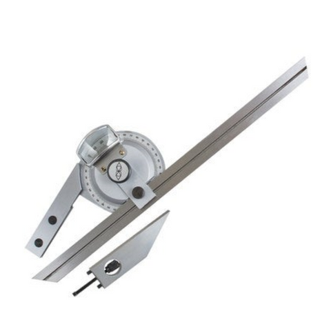 0 360 Stainless Steel Universal Bevel Protractor Angle Finder Angular Dial Ruler Goniometer With 300Mm Blade