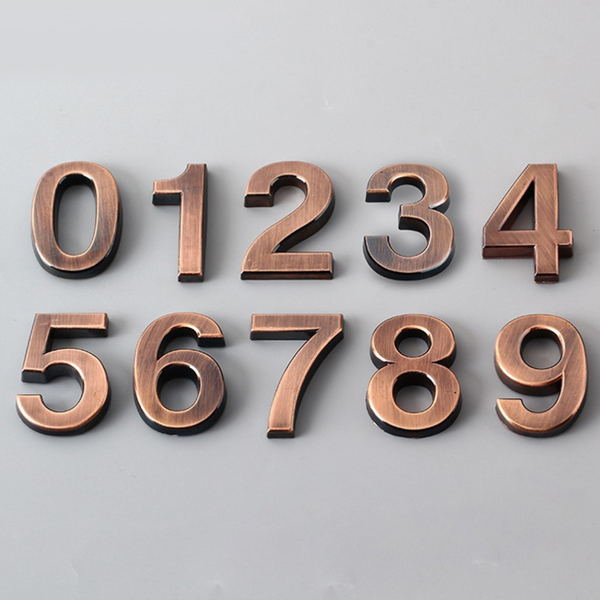 0-9 Modern House Door Plaque Address Arabic Number Digit Plate Sign Decoration