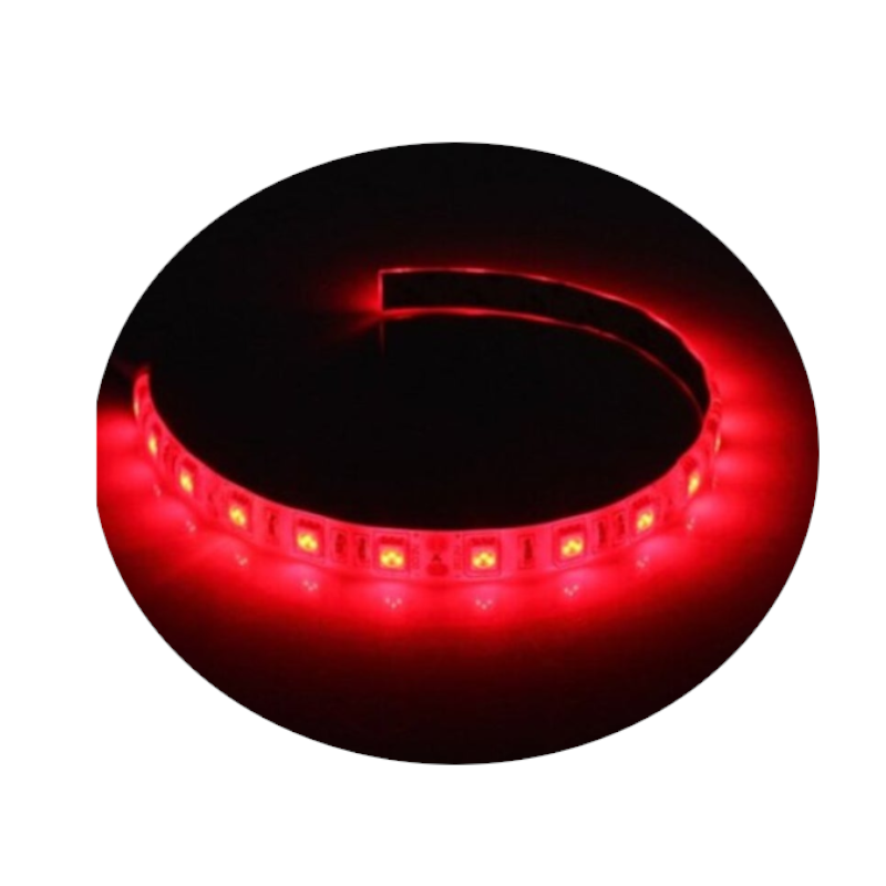 0.5M Waterproof Dc 12V 5050Led Flexible Strip Light Computer Case With Multicolor Red