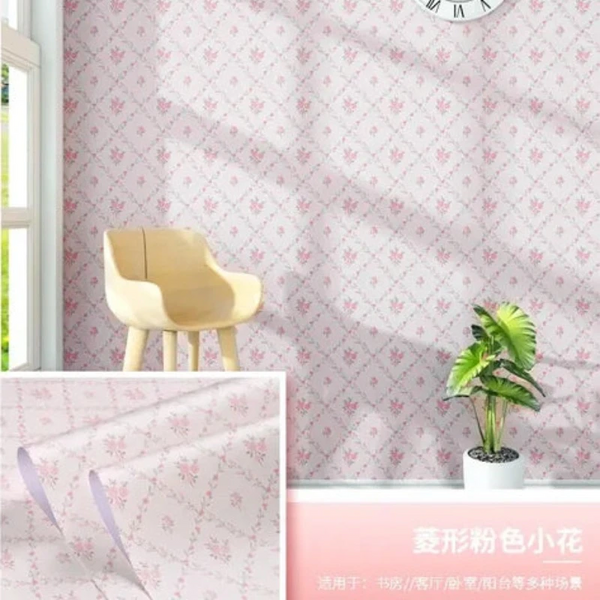 Pastoral Flower Wallpaper Self Adhesive Bedroom Warm Renovation Living Room Paper Waterproof Wipeable Sticker Wall Stickers