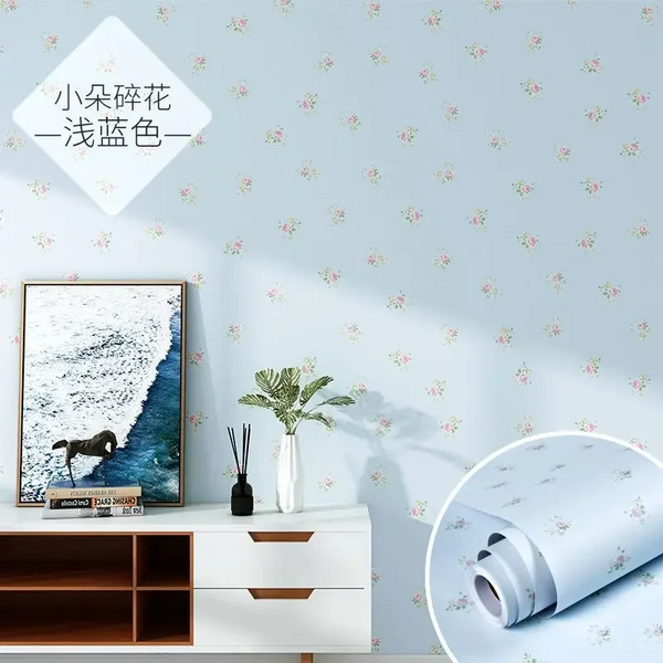 Pastoral Flower Wallpaper Self Adhesive Bedroom Warm Renovation Living Room Paper Waterproof Wipeable Sticker Wall Stickers