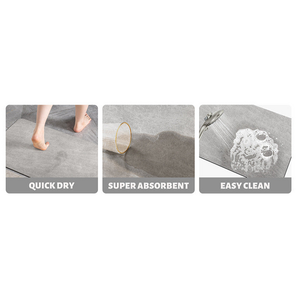 Oval Dark Beige Quick Dry Absorbent Non Slip Bath Rug Bathroom Kitchen 50X80cm Bath Mats Rugs & Toilet Covers