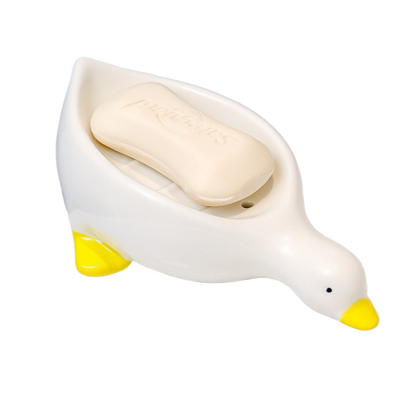 Cute Little Yellow Duck Soap Box Draining Toilet Sink New Soap Dishes & Dispensers