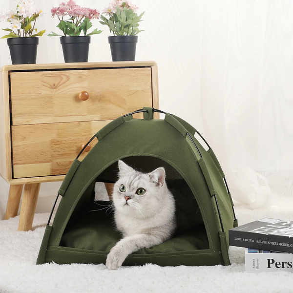 Pet Tent Bed Cats House Supplies Products Accessories Warm Cushions Furniture Sofa Basket Beds Winter Clamshell Kitten Tents Pet Beds
