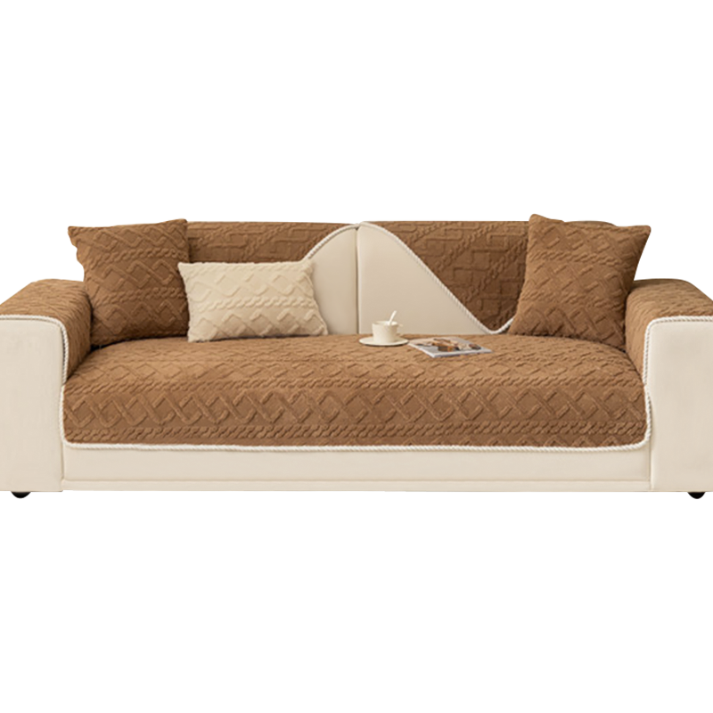 Sofa Towel Velvet Plush Quilted Coffee Super Soft Non Slip Sectional Cover Slipcovers